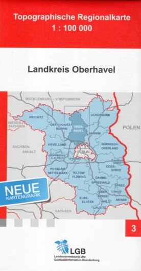 Vorderansicht der Topographischen Regionalkarte von Oberhavel