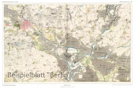 Schmettausches Kartenblatt 64 - Bernau 1767-1787